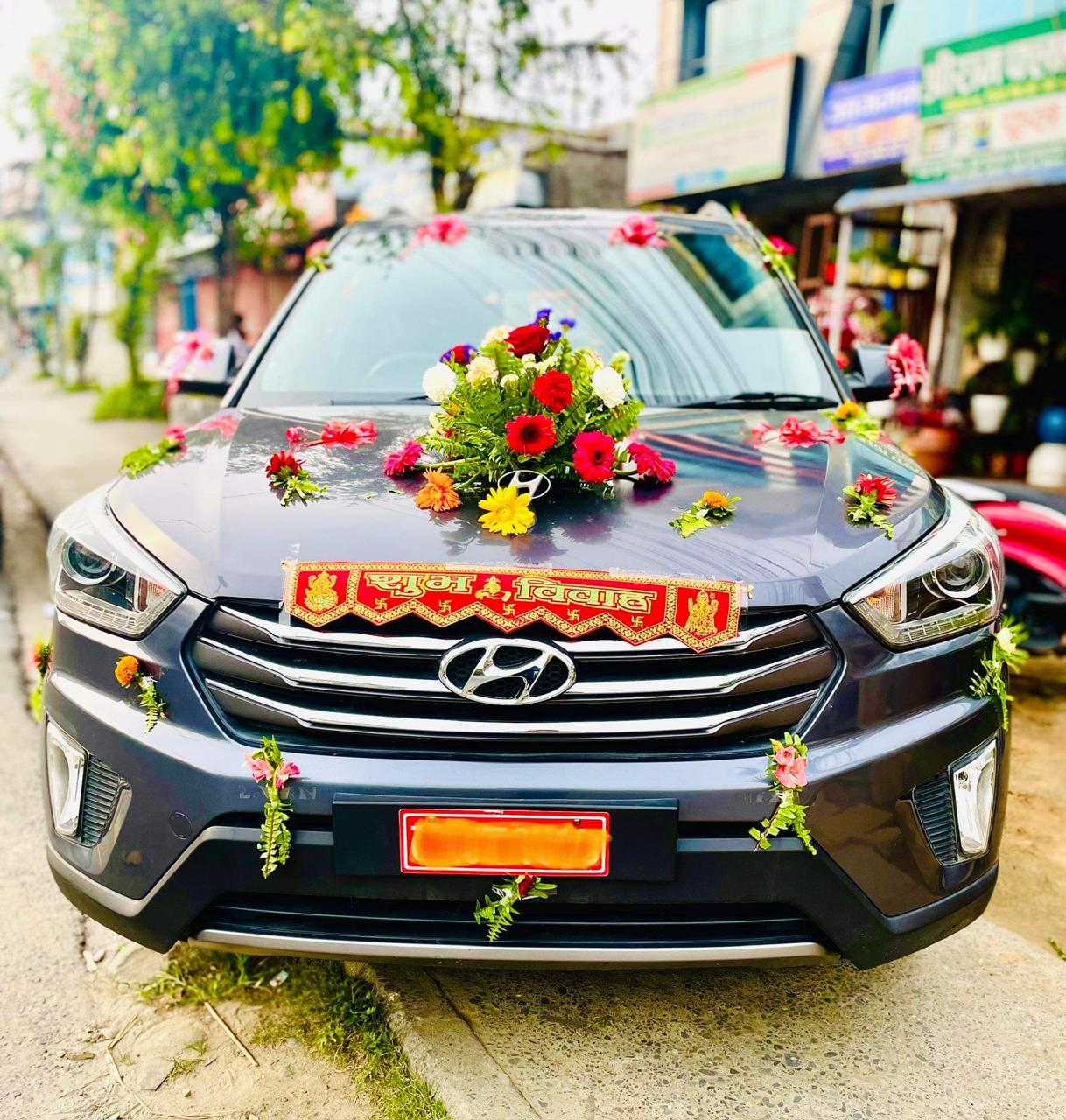 Container being lifted by machinery